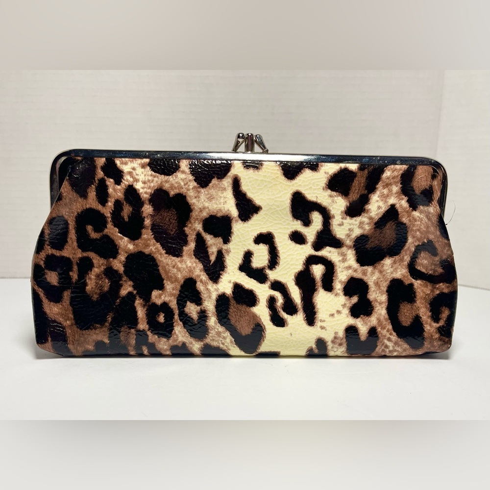 Depeche Mode New York Double Compartment Cheetah Print Exterior Interior Clutch